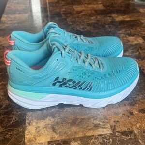 Hoka Women's Bondi 7 Teal Running Shoes